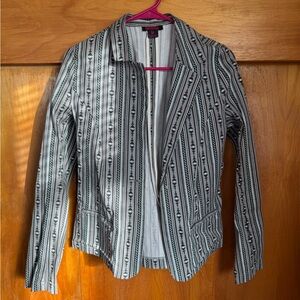 Striped Black and White Blazer